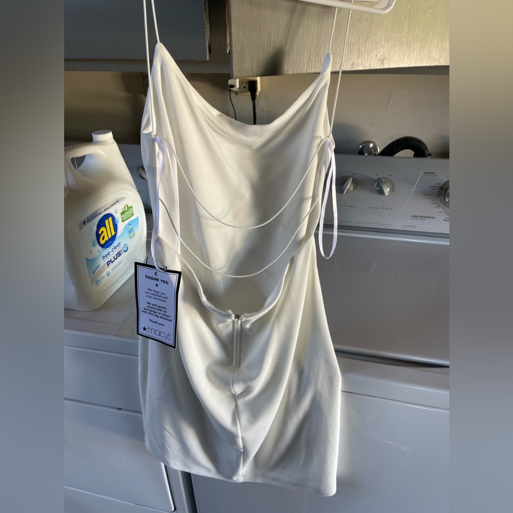 Backless White Mini Dress
